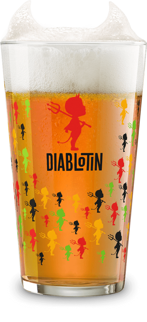 verre bière Diablotin pêche